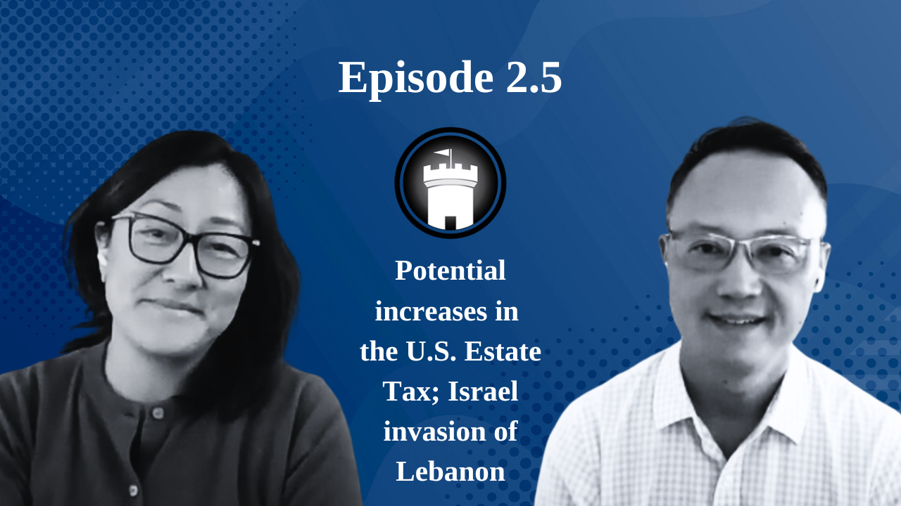 Potential increases in the U S Estate Tax; Israel invasion of Lebanon